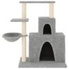 vidaXL Cat Tree with Sisal Scratching Posts Light Grey 83 cm