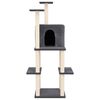 vidaXL Cat Tree with Sisal Scratching Posts Dark Grey 144.5 cm