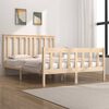 vidaXL Bed Frame without Mattress Solid Wood Double