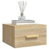 vidaXL Wall-mounted Bedside Cabinet Sonoma Oak 35x35x20 cm