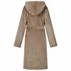 vidaXL Bathrobe Hoodie Camel S Flannel