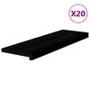 vidaXL Stair Treads 20 pcs Brown Black 80x25x2 cm Solid Wood Oak