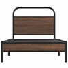 vidaXL Bed Frame without Mattress 90x200 cm Brown Oak Engineered Wood