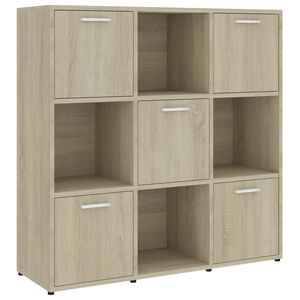 vidaXL Book Cabinet | Sonoma Oak | Engineered Wood | Medium | Book Cabinet