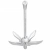 vidaXL Folding Anchor with Rope Silver 2.5 kg Malleable Iron