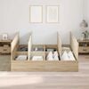 vidaXL Storage Bed Frame Sonoma Oak 200 x 200 cm Engineered Wood