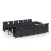vidaXL Garden Dining Set | Black