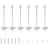 vidaXL Earth anchor 6 pcs &Oslash;10 x 40 cm Galvanized Metal Silver