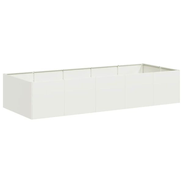 vidaXL Planter White 200x80x40 cm Steel