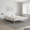 vidaXL Bed Frame without Mattress White Metal 140x200 cm
