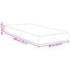 vidaXL Bed Mattress with Mattress Grey 80 x 200 cm Fabric
