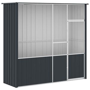 vidaXL Bird Cage Anthracite 215x78x200 cm Galvanised Steel