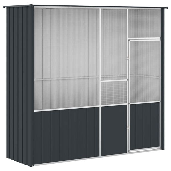 vidaXL Bird Cage Anthracite 215x78x200 cm Galvanised Steel