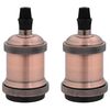 vidaXL Lamp Holders 2 pcs Red Bronze E27