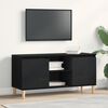 vidaXL TV Cabinet Black Oak 102 x 35 x 50 cm Engineered Wood