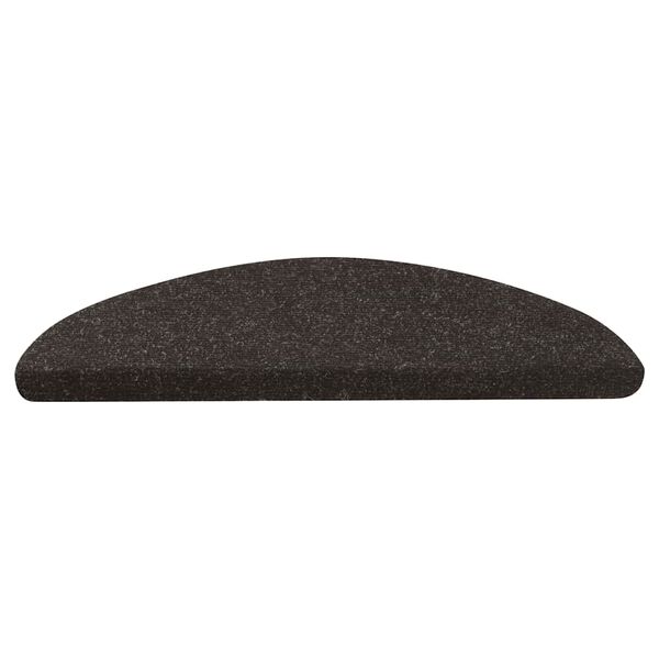 vidaXL Stair Mats Self-adhesive 10 pcs Black 56x17x3 cm