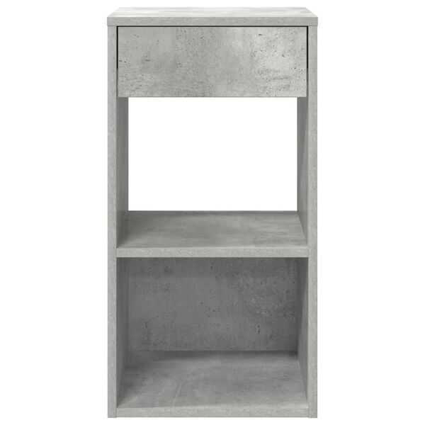 vidaXL Bedside Cabinets with Drawer 2 pcs Concrete Grey 35x34x66.5 cm