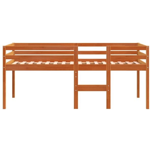 vidaXL High Sleeper Bed without Mattress Wax Brown 90x200 cm Solid Wood