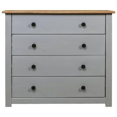 vidaXL Side Cabinet Grey 80x40x73 cm Pine Panama Range