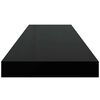 vidaXL Floating Wall Shelf Black 80x23.5x3.8 cm MDF