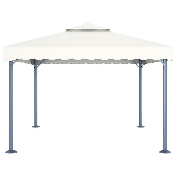 vidaXL Gazebo 400x300 cm Cream Aluminium