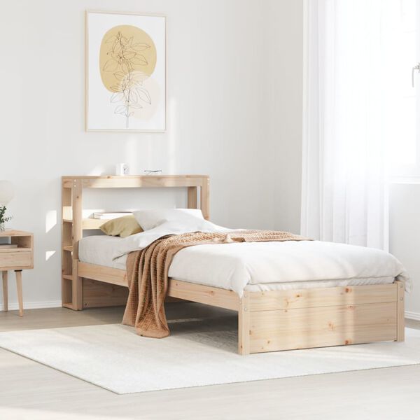 vidaXL Bed Frame with Headboard without Mattress 90x190 cm Single