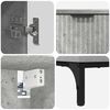 vidaXL Bathroom Furniture Set Concrete Grey Engineered wood, Metal