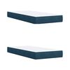vidaXL Box Spring Bed with Mattress Blue 200x200 cm Velvet