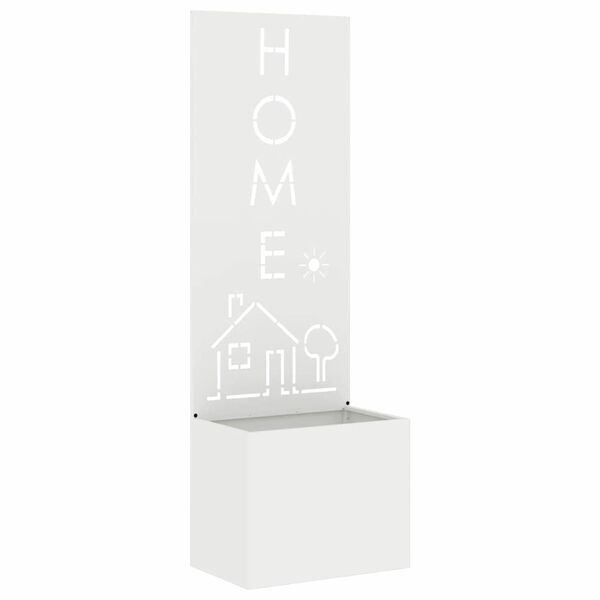 vidaXL Garden Privacy Screen White 50 x 140 cm Cold-rolled steel