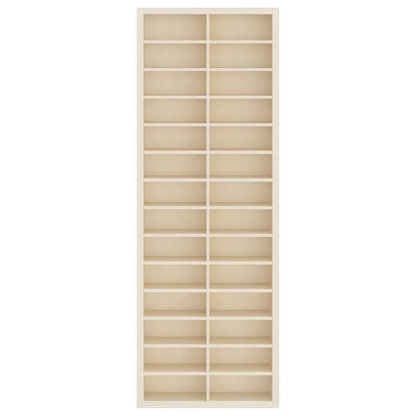 vidaXL Wall Display Case Beige 21 x 4.5 x 59 cm Engineered Wood