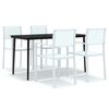 vidaXL 5 Piece Garden Dining Set White