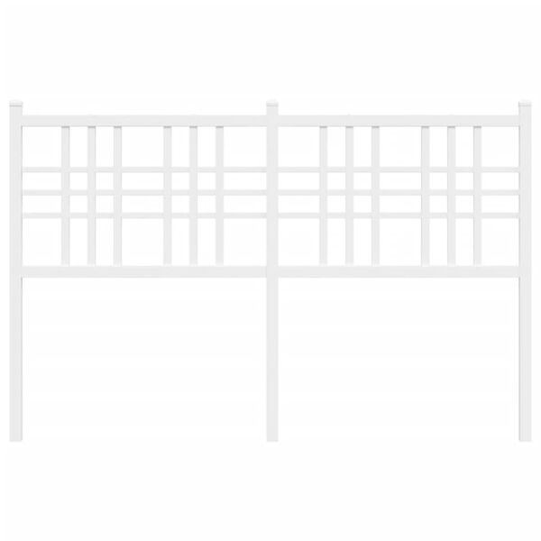 vidaXL Metal Replace Headboard White 120cm