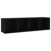 vidaXL 5 Piece TV Cabinet Set Black Engineered Wood