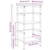 vidaXL Bookshelf Old Wood 40 x 29.5 x 81 cm Engineered Wood