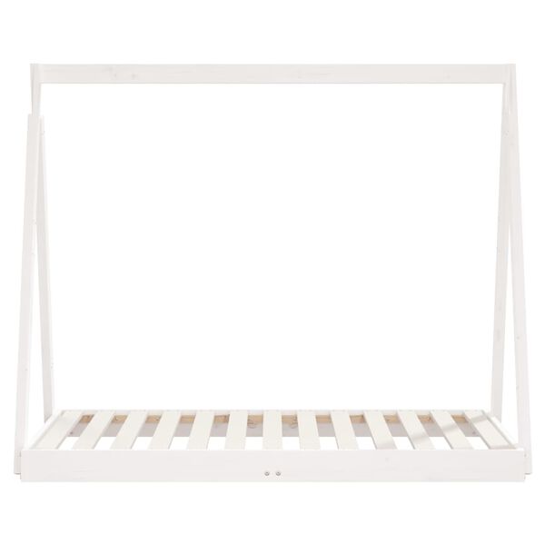 vidaXL Kids Bed Frame White 70x140 cm Solid Wood Pine