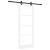vidaXL Sliding Door ORKDAL 83 x 211 cm Solid Pine Wood and Glass