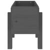 vidaXL Garden Planter Grey 62x30x38 cm Solid Wood Pine