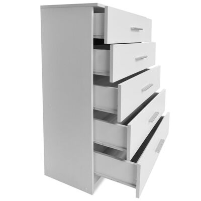 vidaXL Storage Cabinet Engineered Wood 71x35x106 cm White