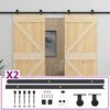 vidaXL Sliding Door with Hardware Set 90x210 cm Solid Pine Wood