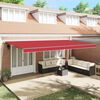 vidaXL Retractable Awning Manual Red 600 x 300 cm Polyester and Steel