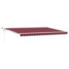 vidaXL Automatic Retractable Awning with LED Burgundy 450x300 cm