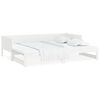 vidaXL Pull-out Day Bed without Mattress White 2x(90x190) cm