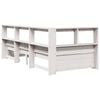vidaXL Bookcase Bed without Mattress White 90x200 cm Solid Wood Pine