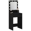 vidaXL Dressing Table Black Oak 50 x 41 x 135 cm Engineered Wood