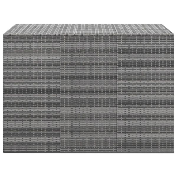 vidaXL Garden Cushion Box PE Rattan 145x100x103 cm Grey