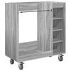 vidaXL Golf Cabinet with Wheel Plain Grey Sonoma 90 x 45 x 98 cm