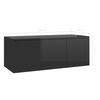 vidaXL TV Cabinet High Gloss Black 80x34x30 cm Engineered Wood
