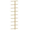 vidaXL Wall-mounted Wine Rack for 9 Bottles Gold Iron