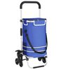 vidaXL Shopping Trolley Folding Blue 47 x 39 x 100.5 cm Oxford fabric