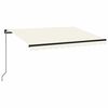 vidaXL Manual Retractable Awning 350x250 cm Cream